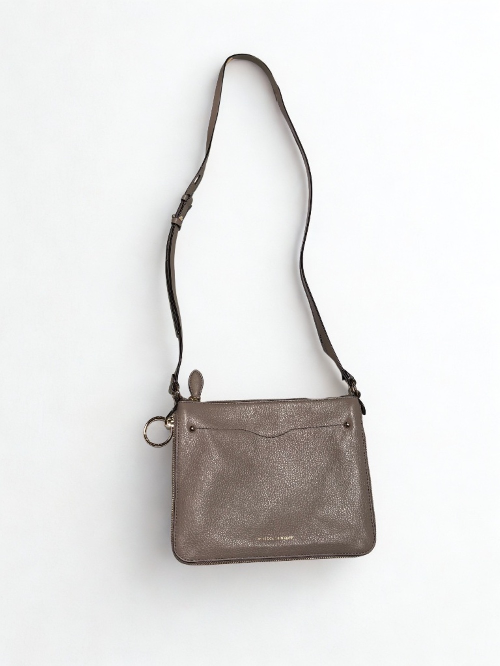 Rebecca Minkoff Pebbled Leather Crossbody Bag, Gray